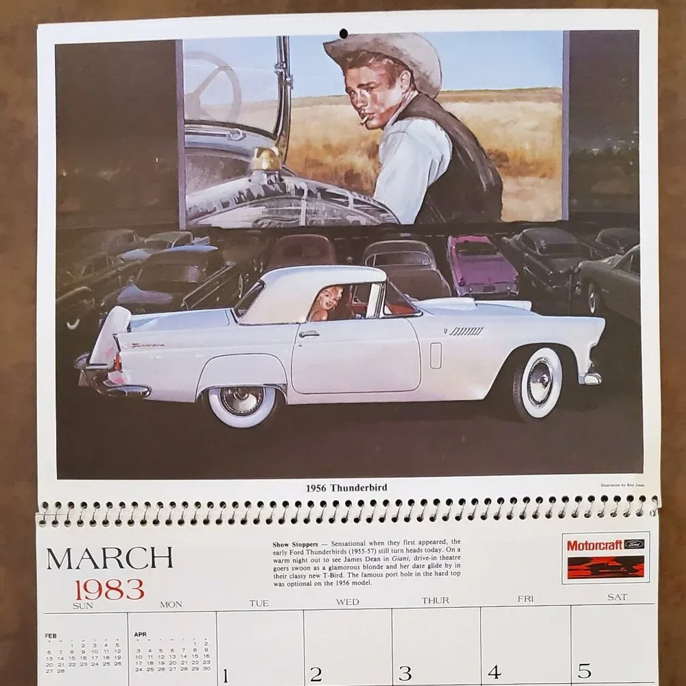 1983 Fords Forever Vintage Car Motorcraft Calendar Bell Ford Advert Phoenix AZ